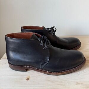 Red Wing 9024 Beckman Chukka Boot Black Featherstone Leather USA Mens 9.5 D